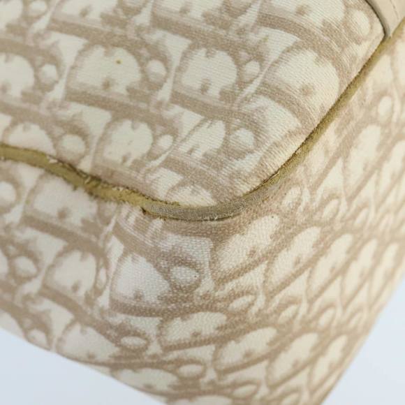 Christian Dior Trotter Romantic Tote Bag PVC Beige Silver Auth 96207 - Picture 9 of 16